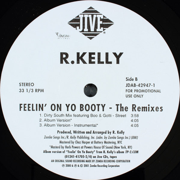 R. Kelly : Feelin' On Yo Booty (The Remixes) (12", Promo)