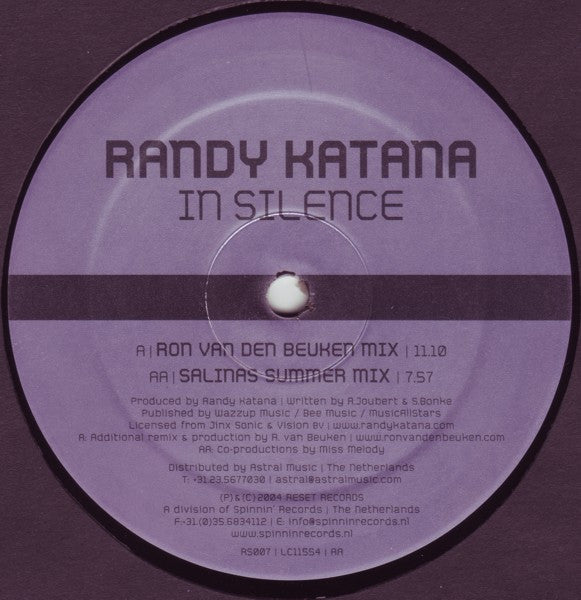 Randy Katana : In Silence (Remixes) (12")