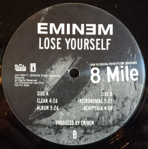 Eminem : Lose Yourself (12", Promo)