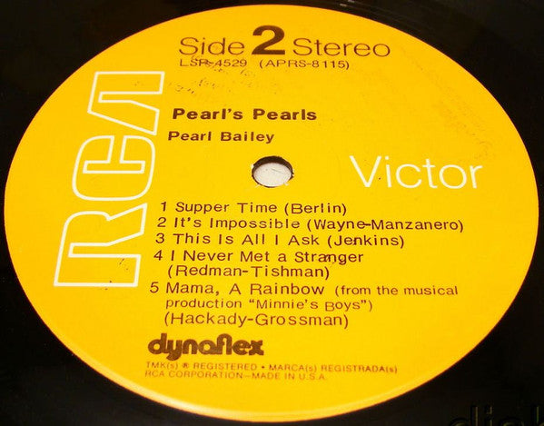 Pearl Bailey : Pearl's Pearls (LP, Album)