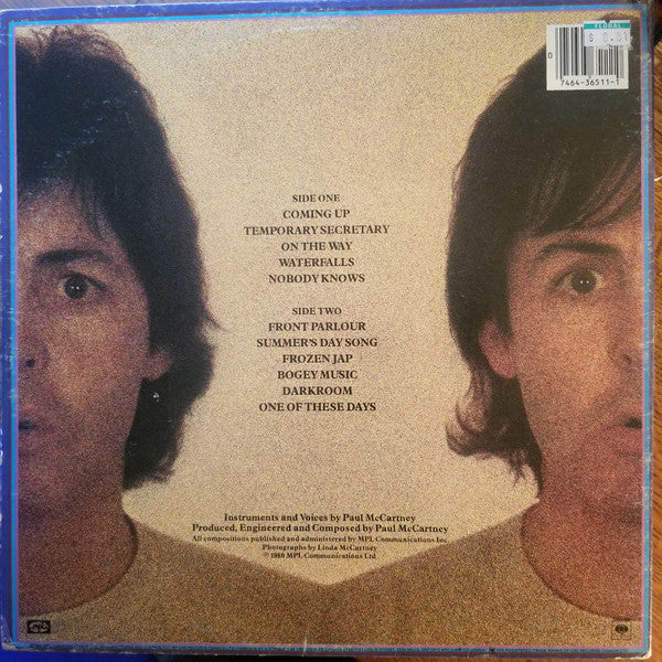 Paul McCartney : McCartney II (LP, Album, Gat)