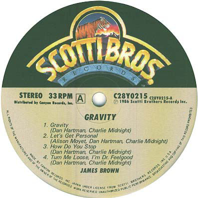 James Brown : Gravity (LP, Album)