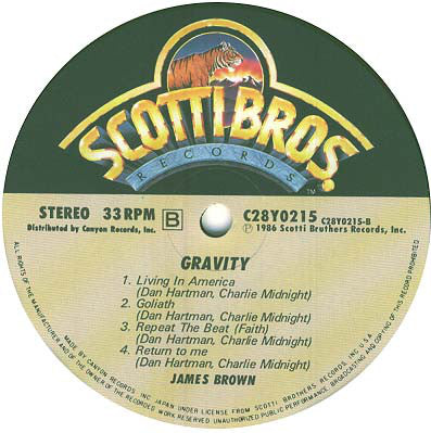 James Brown : Gravity (LP, Album)