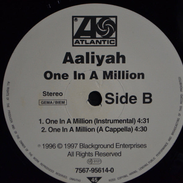 Aaliyah : One In A Million (12", Single)