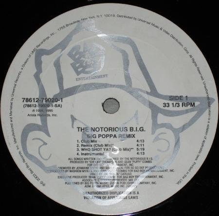 Notorious B.I.G. : Big Poppa / Who Shot Ya? / Warning (12", RE)