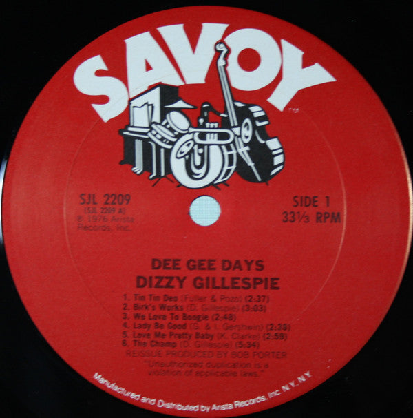 Dizzy Gillespie : Dee Gee Days (2xLP, Comp)