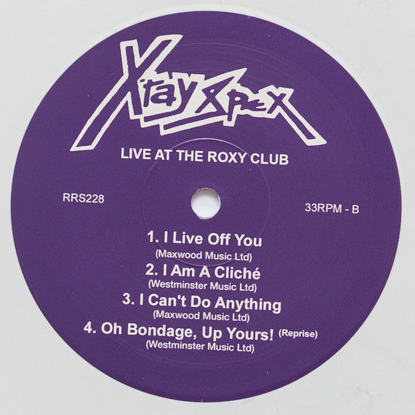 X-Ray Spex : Live At The Roxy Club (LP, Album, Ltd, RE, RM, Spi)