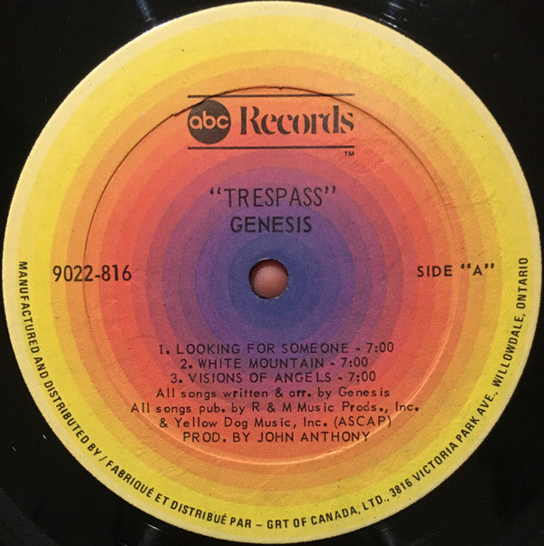 Genesis : Trespass (LP, Album, RE, Gat)