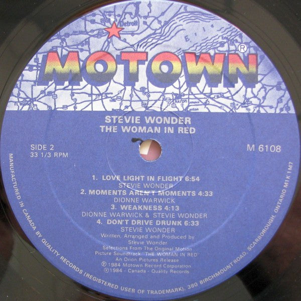 Stevie Wonder : The Woman In Red (Selections From The Original Motion Picture Soundtrack) (LP, Album)