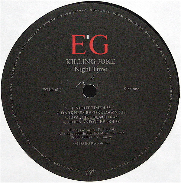 Killing Joke : Night Time (LP, Album, RE)