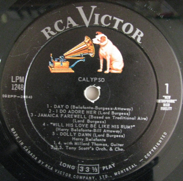 Harry Belafonte : Calypso (LP, Album, Mono, RE)