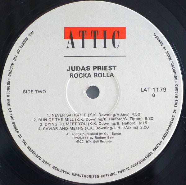 Judas Priest : Rocka Rolla (LP, Album, RE)