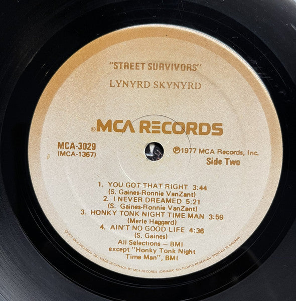 Lynyrd Skynyrd : Street Survivors (LP, Album, RE)