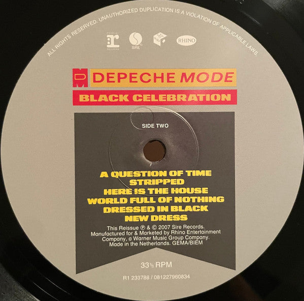 Depeche Mode : Black Celebration (LP, Album, RE, RM, 180)