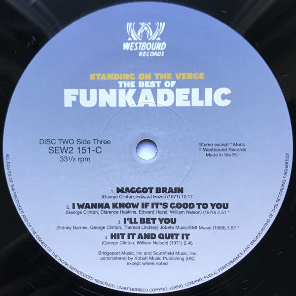 Funkadelic : Standing On The Verge - The Best Of (2xLP, Comp)
