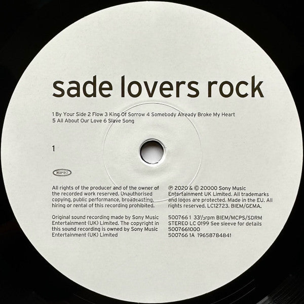 Sade : Lovers Rock (LP, Album, RE, RP)