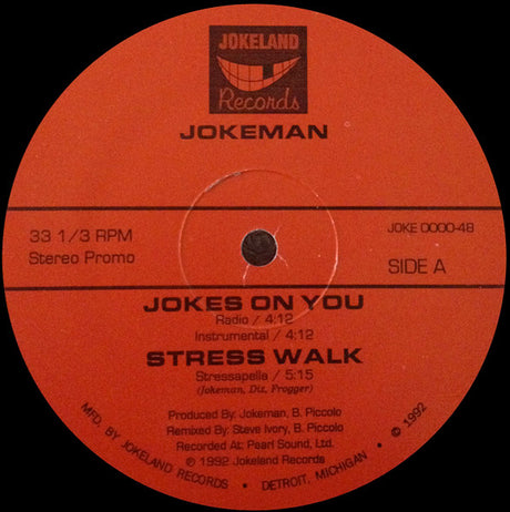 Jokeman (2) : Jokes On You / Stress Walk (12", Promo)