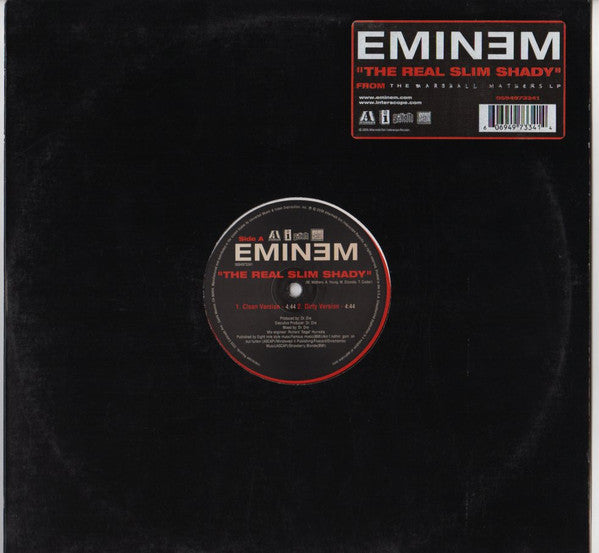Eminem : The Real Slim Shady (12", Single)