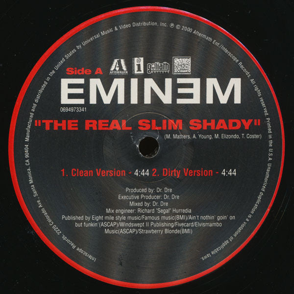 Eminem : The Real Slim Shady (12", Single)