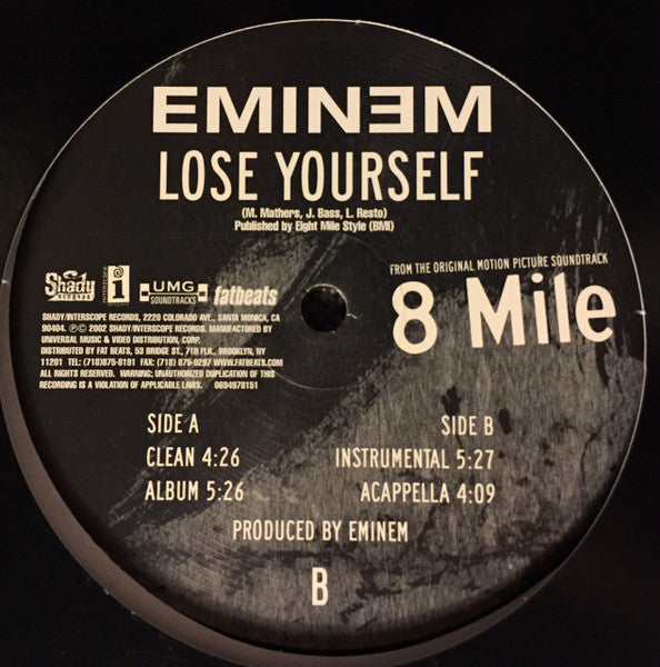Eminem : Lose Yourself (12")