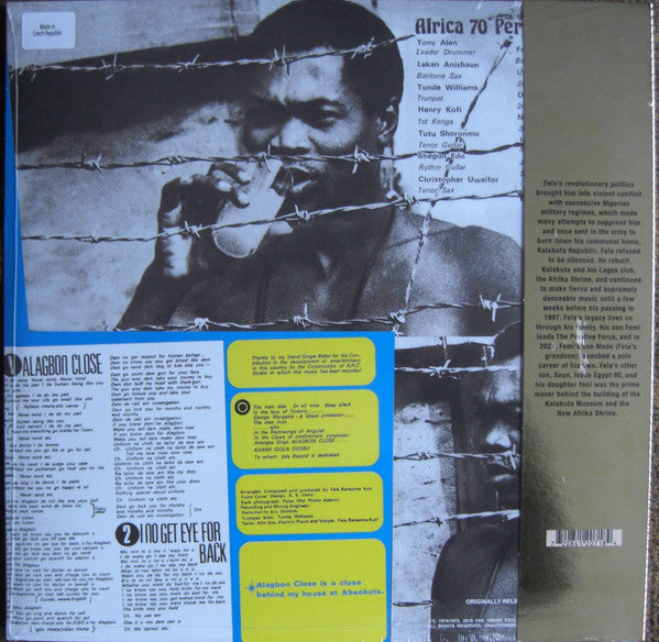 Fela Kuti & Africa 70 : Alagbon Close (LP, Album, Ltd, RE, 50t)