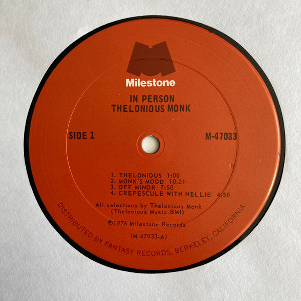 Thelonious Monk : In Person (2xLP, Comp)
