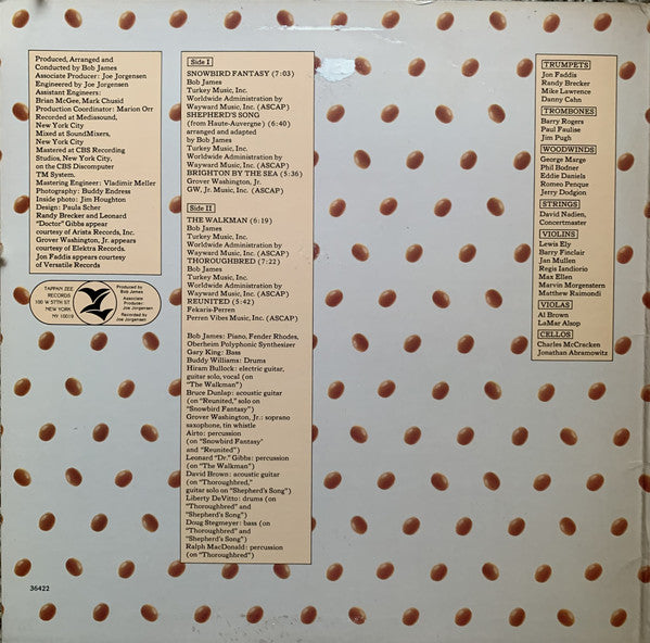Bob James : H (LP, Album, Gat)
