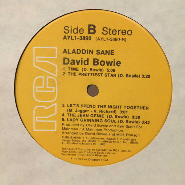 David Bowie : Aladdin Sane (LP, Album, RE)