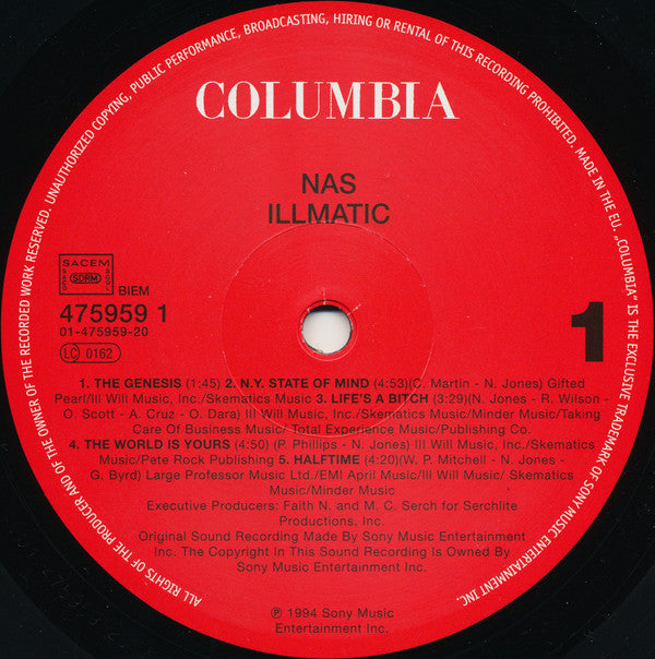 Nas : Illmatic (LP, Album, RE)