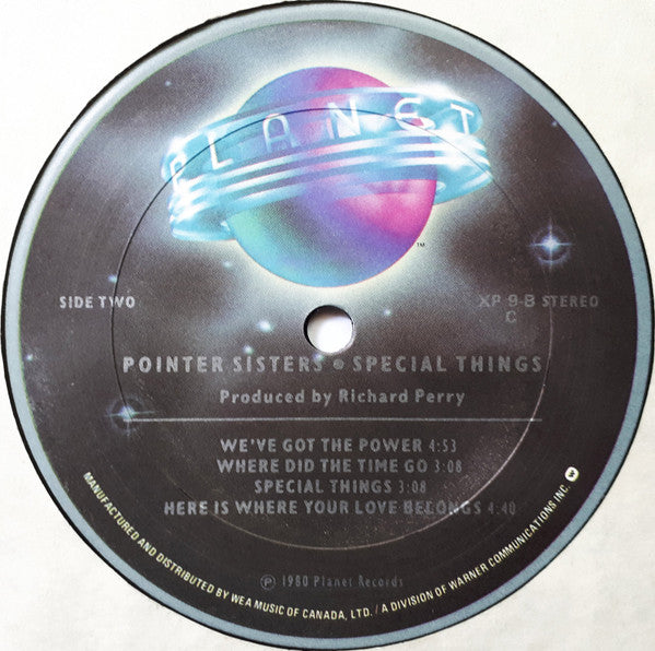 Pointer Sisters : Special Things (LP, Album)