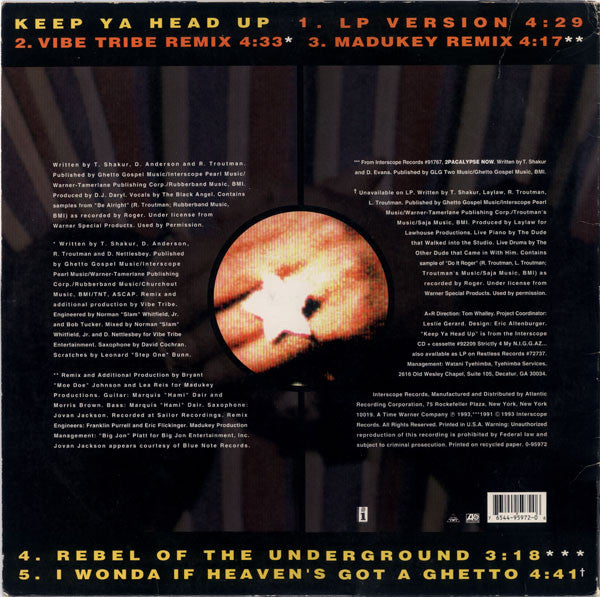 2Pac : Keep Ya Head Up (12")