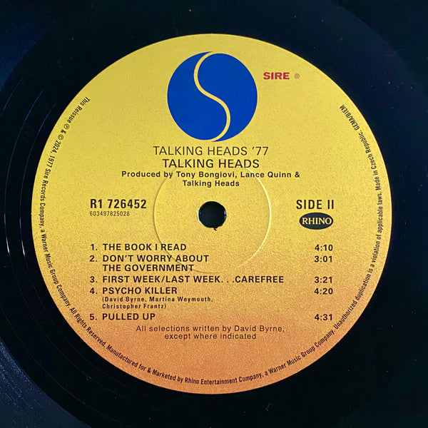 Talking Heads : Talking Heads: 77  (LP, Album, RE, RM + LP, Comp + Gat)