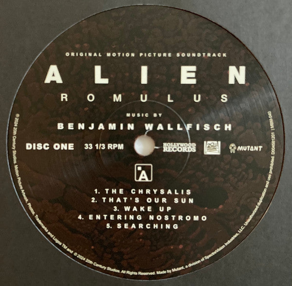 Benjamin Wallfisch : Alien: Romulus (Original Motion Picture Soundtrack)  (LP, Red + LP, Bla + Ltd)