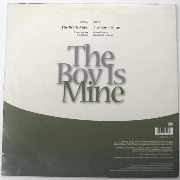 Brandy (2) & Monica : The Boy Is Mine (12")