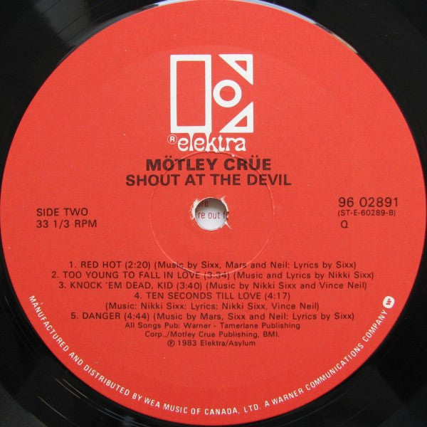 Mötley Crüe : Shout At The Devil (LP, Album, Red)