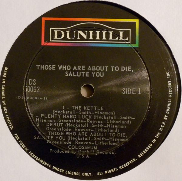 Colosseum : Those Who Are About To Die Salute You (LP, Album, Gat)