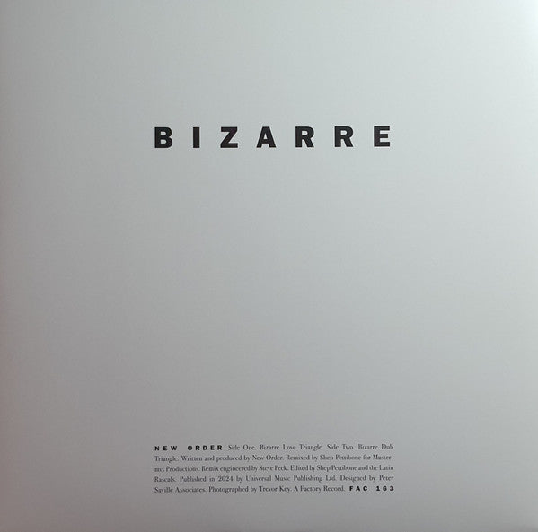 New Order : Bizarre Love Triangle (12", Single, RE, RM, 180)