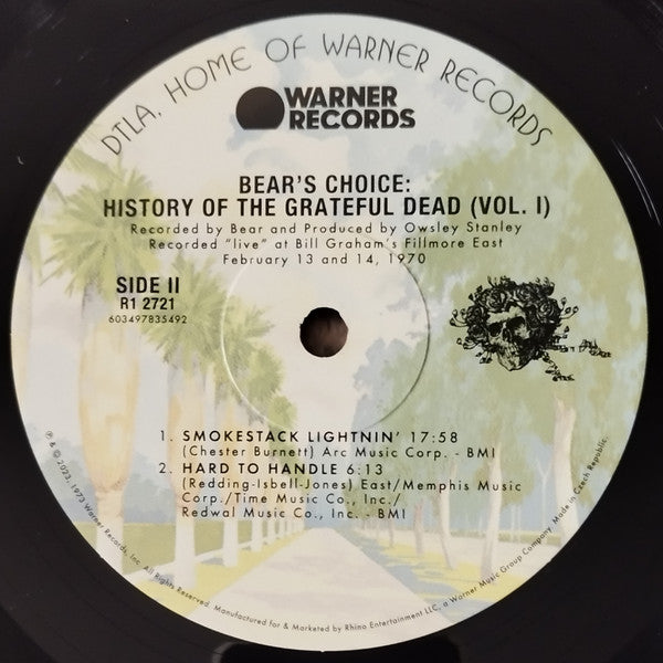 The Grateful Dead : History Of The Grateful Dead, Vol. I (Bear's Choice) (LP, Album, RE, RM, 180)
