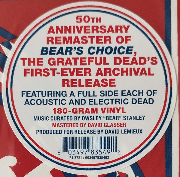 The Grateful Dead : History Of The Grateful Dead, Vol. I (Bear's Choice) (LP, Album, RE, RM, 180)