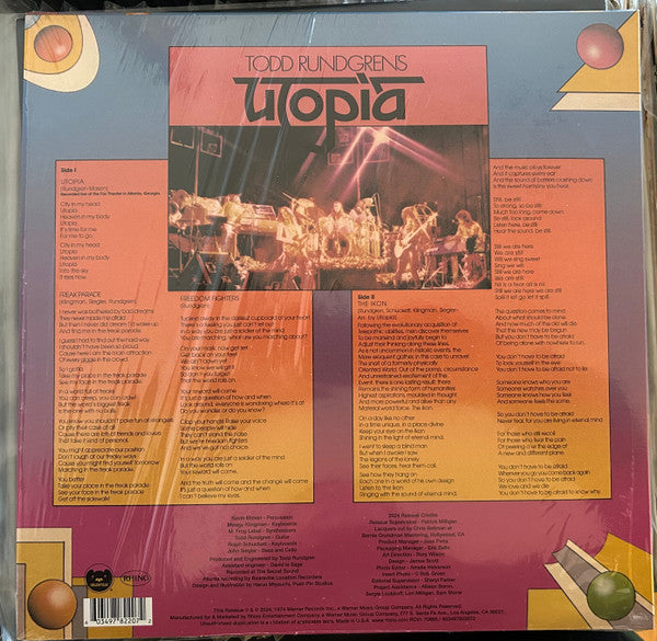 Utopia (5) : Todd Rundgren's Utopia (LP, Album, Ltd, RE, Psy)