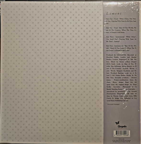 Ultravox : Lament (Steven Wilson Stereo Mix) (2xLP, Album, RSD, Ltd, RE, Cle)