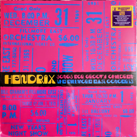 Jimi Hendrix : Songs For Groovy Children (The Fillmore East Concerts Highlights) (LP, RSD, Comp, Blu)