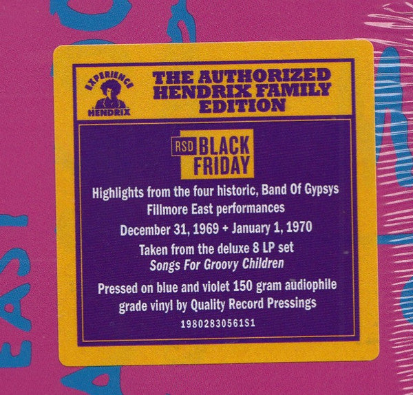 Jimi Hendrix : Songs For Groovy Children (The Fillmore East Concerts Highlights) (LP, RSD, Comp, Blu)