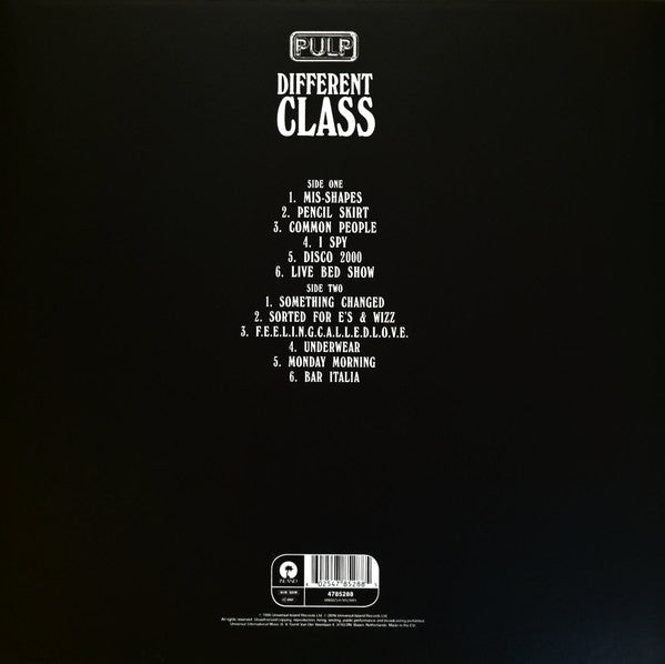 Pulp : Different Class (LP, Album, RE, RP, MPO)