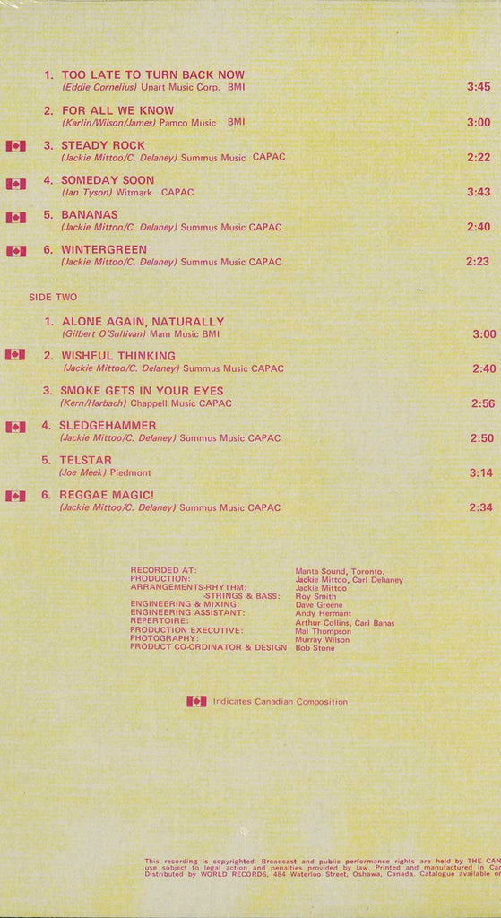 Jackie Mittoo : Reggae Magic! (LP, Album)