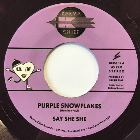 Say She She : Purple Snowflakes / This Wintertime (7", Single, Pur)