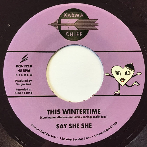 Say She She : Purple Snowflakes / This Wintertime (7", Single, Pur)