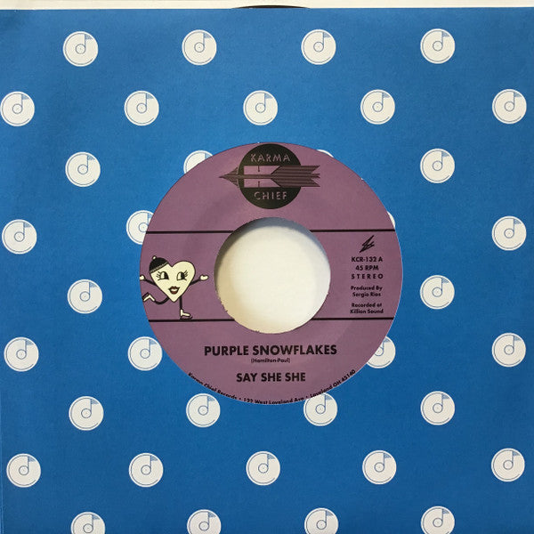 Say She She : Purple Snowflakes / This Wintertime (7", Single, Pur)