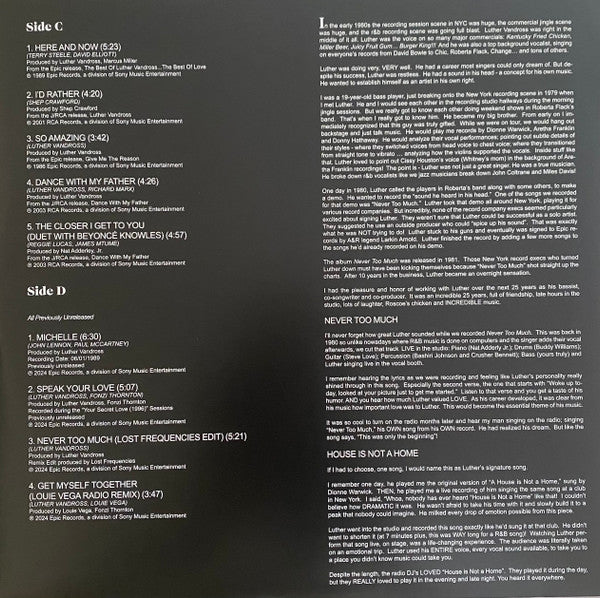 Luther Vandross : Never Too Much: Greatest Hits (2xLP, Comp)