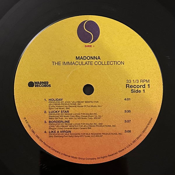 Madonna : The Immaculate Collection (2xLP, Album, Comp, RE, RP, Gat)